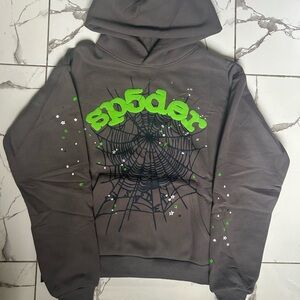 Charcoal Spider Web Hoodie